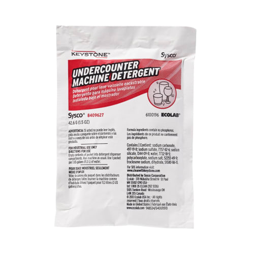 Keystone Under Counter Machine Detergent Premeasured Packets, 42.6 Grams, #6100196